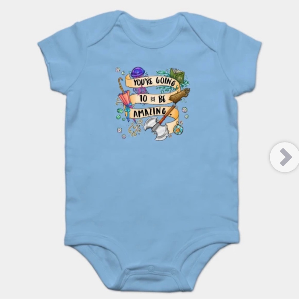 Adventure Zone baby onesie dnd